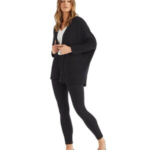 VETTA Oversized Convertible Sweater In Black Size XL